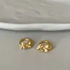 Elegantes Aretes de Metal con Centro de Flor de Zirconia Gardenia para Mujer, Exquisitos Versátiles para el Trabajo Moda Tendencia