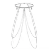 Collar de cadena larga con borlas y diamantes colgantes estilo Chanel para el cuerpo, cadena de diamantes de imitación para todo el cuerpo, accesorios de cadena para la cintura, cadena sexy para el pecho.
