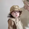 Gorro de bebé de primavera y otoño, estilo pescador, estilo coreano, estilo occidental, con cordones, protector solar para viajes infantiles.
