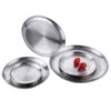 Bandeja Espesa de Acero Inoxidable 304 Bandeja de Cafetería Plato Disco Plato de Barbacoa Plato para Pasteles Plato para Huesos Plato Plano Plato Plano