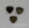 Joyería Hongxing Cobre 22*22mm Caja para Fotos 3 Estilos Forma de Corazón Pequeño Accesorios Vintage Nostálgico B1025