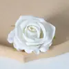 Simulação Pequenas Cabeças de Flor Rosa de Flanela Cerimônia de Casamento Cena de Carro de Casamento Decoração de Hotel Parede de Flores Arco Flores de Seda Atacado