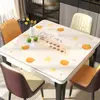 Mantel cuadrado de PVC, lavable, a prueba de aceite, impermeable, tapete cuadrado para mesa, protector de mesa resistente al calor, mantel de comedor