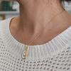 Diseño Nuevo Simple Retro Temperamento Corte Francés Lapis Lazulein Grano Cuadrado Destacado Collar de Perlas Barrocas de Agua Dulce