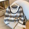 Guangzhou Treze Linhas Item Popular de Alta Qualidade ~ Outono Inicial Conjunto de Duas Peças com Listras Roupa Externa Colete Top Feminino