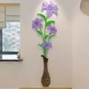 Flor de Lirio Cristal Acrílico 3D Pegatina de Pared Tridimensional para Sala de Estar Sofá Fondo de TV Pared de Entrada Decoración del Hogar Pegatina