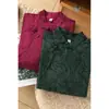 2026 Nuevo Tiro Real Otoño Literario Retro Corte Delgado Solapa Oblicua Botón de Rana Chino Algodón Lino Jacquard Top Ropa para Ceremonia del Té