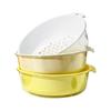 Cesta Drenante de Doble Capa para Lavar Verduras, Bandeja de Plástico para Frutas de Cocina Doméstica, Cesta con Filtro de Agua para Verduras, Cesta para Lavar Verduras y Frutas