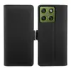 Aplicable a MOTO Edge 70 5G Piel-sensación Cuero Funda tipo libro Porta Tarjetas Soporte Anti-caída Negocios
