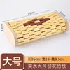 Almohada de bambú, con estampado de mahjong, hueca y transpirable, almohada de esterilla refrescante, adecuada para saunas, soporte para el cuello, cuentas de masaje, para una persona, almohada refrescante para el verano