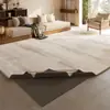 Alfombra Extraíble y Lavable para Sala de Estar, Estilo Wabi-Sabi, Lujo Ligero, Gama Alta, No Requiere Lavado, Limpiable con Paño, Lavable a Máquina, Felpudo Desmontable de Doble Capa