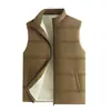 Chaleco de algodón liso para hombre Enbu, un chaleco cálido y grueso para otoño e invierno, con forro polar añadido