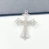 Accesorios de Aleación Personalizados Diamante Colgante de Cruz Grande de Diamante Accesorios para Joyería Hecha a Mano DIY Tendencia