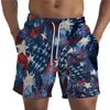 Pantalones cortos de verano nuevos para hombre transfronterizos con estampado digital 3D, pantalones casuales rectos para la playa, fabricantes de origen