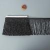 En stock gancho plateado borla de seda dorada decoración de escenario navideña material de encaje con borlas de hilo dorado y plateado barba de hilera