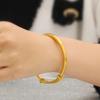 Pulsera de tira y afloja con la antigua ley de herencia de Vietnam Shajin para mujer, sin color, sólida, de nicho, moderna, combinable, sencilla y juvenil.