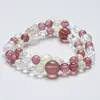 Pulsera de Cristal de Bayas, Cristal Natural, Cristal de Fresa, Cristal de Limón para Mujer, Pulsera Versátil, Regalo, Venta al por Mayor