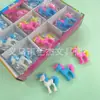 Goma de borrar de poni de dibujos animados 3D desmontable goma de borrar de animal pequeño unicornio lindo goma de borrar creativa al por mayor