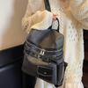 Bolso Nuevo para Mujer 2026, Gran Capacidad, Mochila de Color Contrastante a la Moda, Bolso de Mano de Mezclilla, Mochila de Viaje Estilo Universitario Coreano