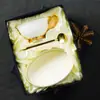 Taza de Café Estilo Europeo Taza y Platillo Porcelana de Hueso Cerámica Lujo Ligero Té de la Tarde Británico Juego de Té traje Caja de Regalo Hogareño Comercial Regalo
