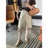 ¡Presume tus piernas largas~! Shorts Casuales de Lyocell de Cintura Alta Estilo Línea A para Mujer, Estilo Delgado de Verano, Nuevo Modelo 2026, Pantalones de Cinco Puntos