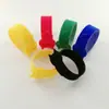 Correas de Velcro de Forma de T Coloridas de Doble Cara Correas de Velcro Antideslizantes de Doble Cara Correas de Almacenamiento para Cables de Datos con Logo Impreso
