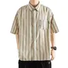 Conjunto de Roupa Jovem Estilo Japonês para Meninos, Lindo e Elegante, Camisa de Trabalho de Verão com Conjunto Masculino de Duas Peças Tendência