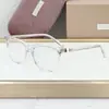 01W Lujo Ligero Transfronterizo Gama Alta mm Moda Montura Ovalada Montura de Gafas Lisas Gafas de Sol de Moda para Mujer