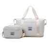 Viagem de curta distância na moda 2 peças Extensível Portátil Armazenamento de Bagagem Bolsa Separação Seca e Úmida Esportes Fitness Travel Bolsa