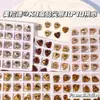 Pedras Strass de Cristal de Vidro K9 de Alta Qualidade nas Cores Café Maillard para Outono e Inverno, Pedras Strass Imitação Coração com Ponta Traseira 10*10 para Decorações de Nail Art