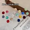 Rhinestones Octagonales K9 Premium para Uñas con Diseño de Rosa del Milenio, Populares Lujosos Brillantes Multifacéticos de Cristal con Base Puntiaguda para Uñas