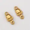 Colgante de Acero Inoxidable 304 Dorado de Doble Agujero, Arco Lunar, Estrella de Seis Puntas, Trébol de Cuatro Hojas, Varios Colgantes, Pulsera DIY