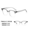 8019 gafas de montura negra montura para hombre sin artefacto de maquillaje TR90 gafas planas luz anti-azul montura de gafas rojo de internet para mujer al por mayor