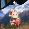 Chaveiro acrílico de animalzinho de Natal transfronteiriço, pingente de decoração para espelho retrovisor de carro, pequeno presente para mochila