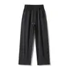 Calça Casual Esportiva Masculina Enbu Primavera e Outono Masculina para Ir ao Trabalho Perna Reta Versátil Jovem Solta com Caimento Perna Larga Calça Longa