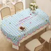 Nova Toalha de Mesa de Desenho Animado Impermeável e à Prova de Óleo Sem Lavagem Estilo Creme Toalha de Mesa PVC Mesa de Jantar Mesa de Café Cobertura de Mesa Oval