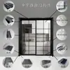 Puerta Corrediza de Cocina de Pista Estrecha, Balcón Aleación de Aluminio Vidrio Templado de Doble Capa, Puerta Corrediza Divisoria de Sala de Estar y Baño