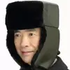 Chapéu de inverno masculino 2026 novo estilo para meia-idade e idosos, com forro de fleece, espessado, à prova de frio, quente, à prova de vento, protege as orelhas, chapéu Lei Feng nordestino