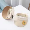 Nuevo Sombrero de Paja para Niños Sombrilla de Verano Sombrero de Copa Vacío Sombrero para el Sol Sombrero de Sol para Bebés Niñas Sombrero de Sol Protección Solar para la Playa