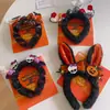 Sombreros de Halloween transfronterizos: Diadema de felpa de fantasma de calabaza, diseño versátil de nicho, disfraz de cosplay, accesorio para el cabello peculiar para mujeres