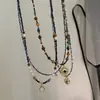 Nuevo Collar de Lapis Lázuli Natural y Perlas Estilo Chino para Mujer Cadena de Clavícula de Lujo Ligero de Gama Alta Nicho Azul Klein