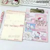 Novo Bloco de Notas Clip-Type Desenho Animado Gatinho Kt com Páginas Coloridas, Caderno de Anotações Portátil para Notas e Mensagens