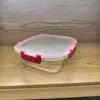 Tazón de Vidrio Caja Conservadora de Frescura Vidrio de Borosilicato Alto Lonchera Uso Estudiantil Calentable Refrigerable Directo de Fábrica Vidrio de Borosilicato Alto