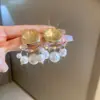 Presilha de Orelha com Franja de Pérola Luz Luxo Alto Padrão Estilo Hong Kong Nicho Design Geométrico Senso de Design Sem Furos na Orelha Brincos Novo Estilo Quente Mulheres