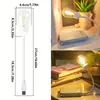 Lâmpada Recarregável Economizadora de Energia, Tubo Flexível USB, Luminária de Mesa Dobrável com Filamento de Tungstênio, Lâmpada de Estudo para Proteção dos Olhos, Luz Ambiente Ajustável