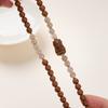 Pulsera de Bolas de Ágata Ahumada Natural de 6 mm para Mujer, Pulsera de Doble Círculo de Sándalo con Aroma a Leche Barbie Zakiram al por Mayor