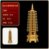 Emperador Wenchang de Latón Cabeza de Dragón Pagoda Wenchang Ornamento Hexagonal de Trece Pisos para Escritorio Decoración Artesanía China Venta al por Mayor