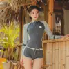 Traje de Buceo para Pareja Traje de Neopreno Dividido Adelgazante para Mujer Traje de Surfista de Manga Larga para Hombre Traje de Baño para Deporte contra Medusas Protección Solar