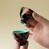 Taza de Té de Cerámica Estilo Chino 'In-No-Gui-Song' Peces Saltando, Taza de Cata de Pino Verde de Gama Alta, Taza para Invitados del Hogar