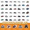 100 pegatinas decorativas de coches de dibujos animados para niños, funda de teléfono móvil, taza de agua, equipaje, ordenador, guitarra, patineta